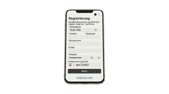Tipico App Registrierung und Login